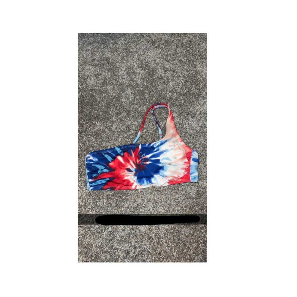 Tie-Dye One-Shoulder Bikini Top
